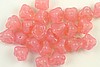 1 STRAND (50pc) 4X6mm MILKY PINK CZECH GLASS BELL FLOWER BEADS CZ087-1ST